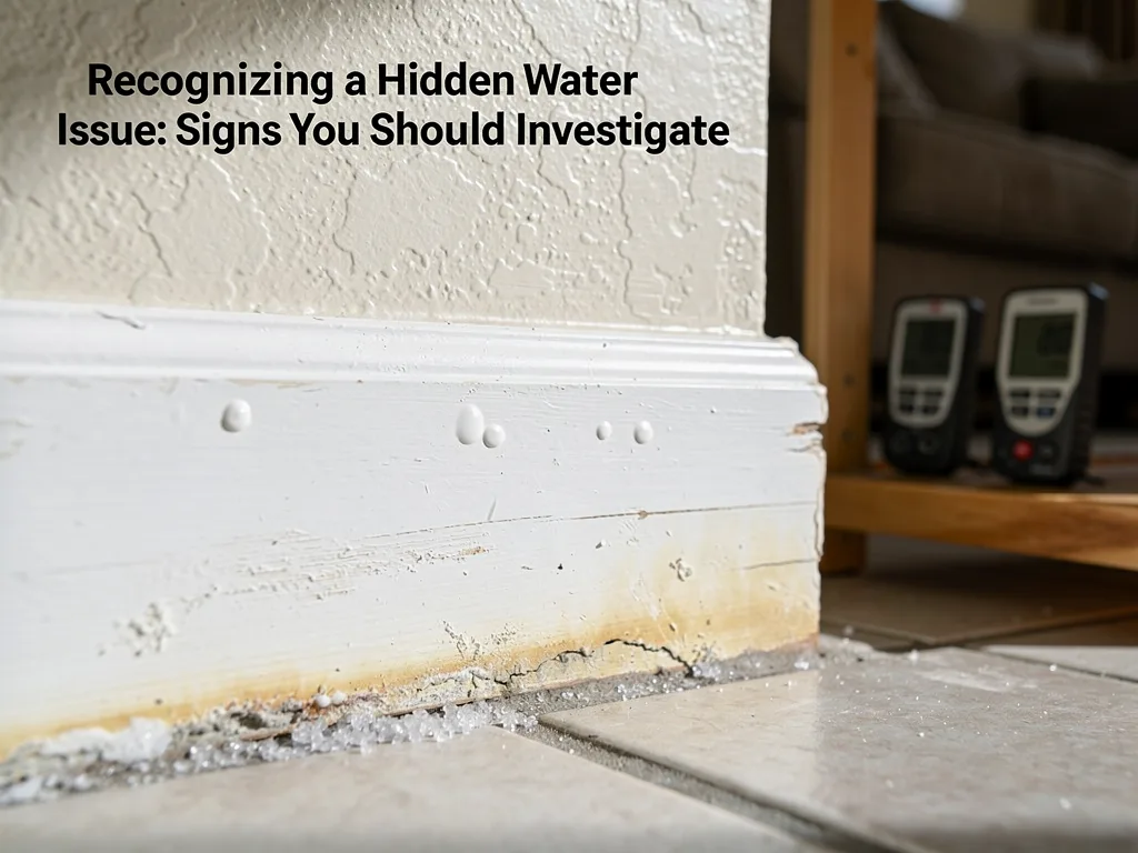 Recognizing a Hidden Water Issue: Signs You Should Investigate